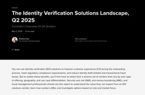 Forrester 2025 IDV Solutions Landscape Report Thumb