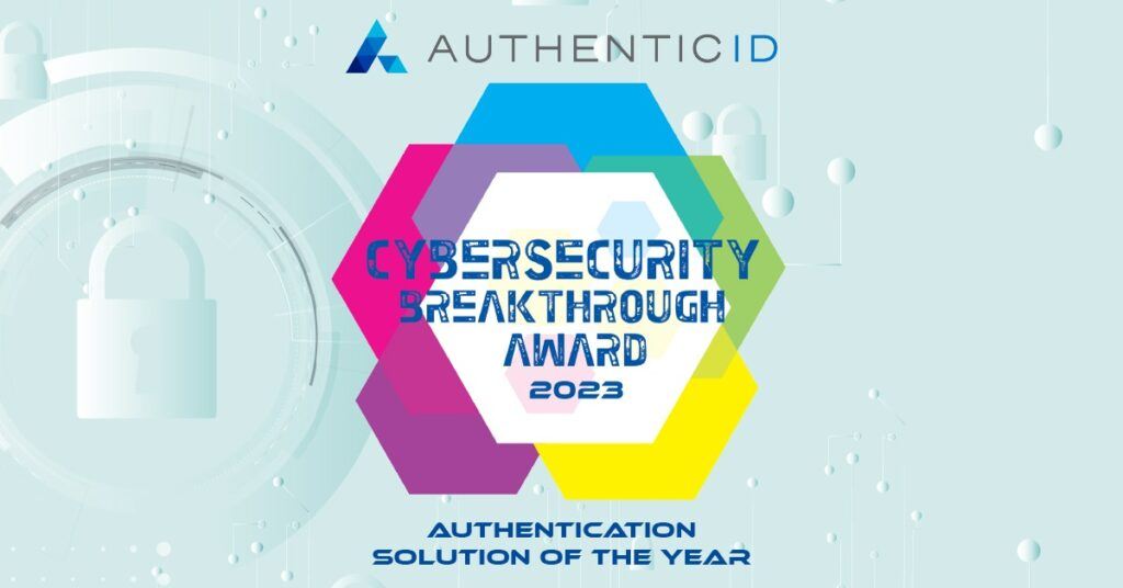 LinkedIn Cybersecurity Breakthrough Award Badge 2023 AthenticID