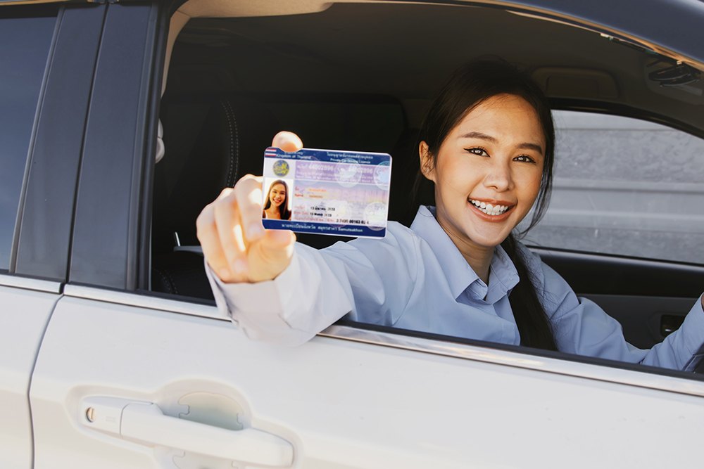 Woman Car License