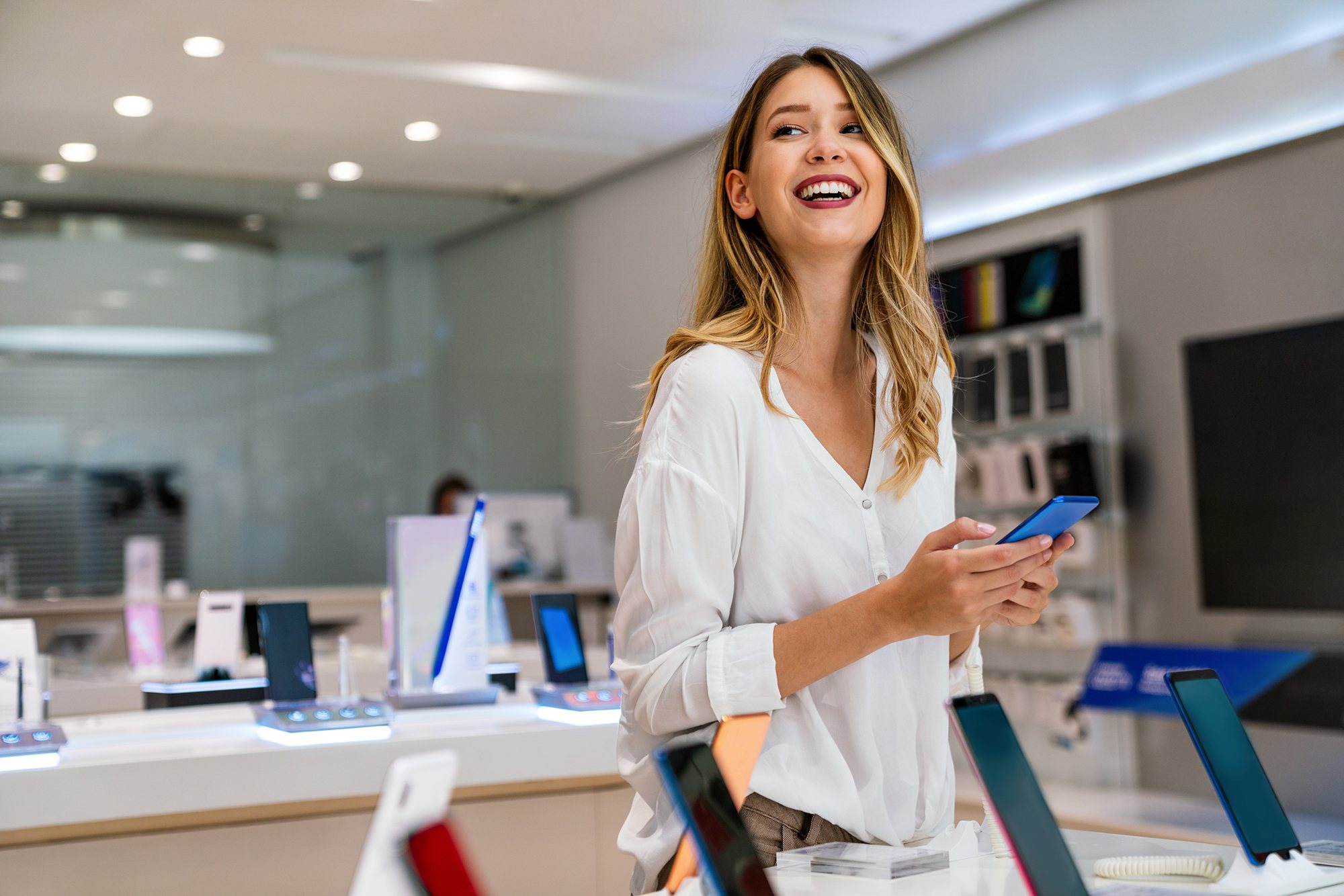 Women in Telecom Store