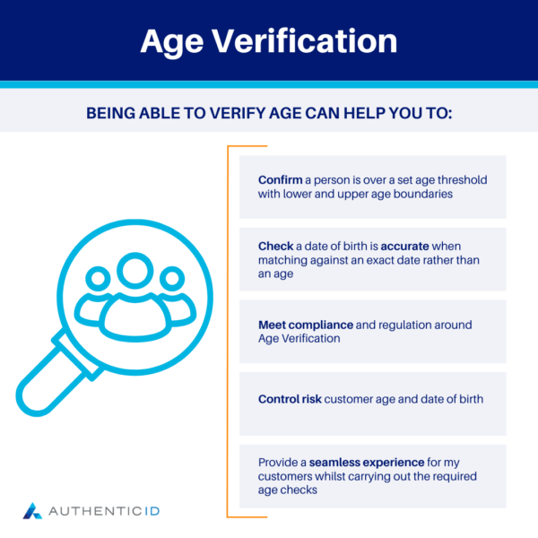 age verification benefits include meeting compliance, controlling risk, and providing a seamless user experience